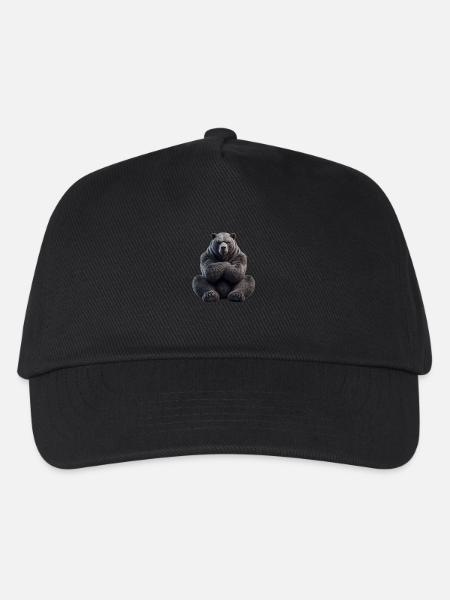 Bär grimmig 1 - Kinder Basecap - Schwarz