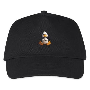 Ente grimmig 1 - Kinder Basecap - Schwarz - Vorne