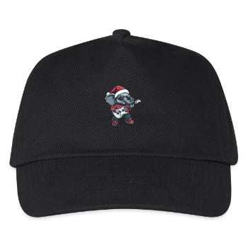 Elephant Christmas Rocker Guitar - Kids’ Baseball Cap - black - Front