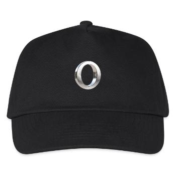Chrome ,, O " Métallisé - Casquette de baseball Enfant - noir - Devant