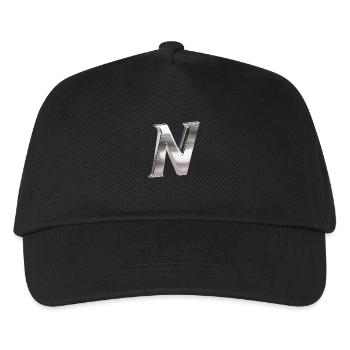 Chrome ,, N " Métallisé - Casquette de baseball Enfant - noir - Devant