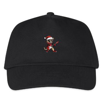 Cheetah Christmas Rocker Guitar - Kids’ Baseball Cap - black - Front