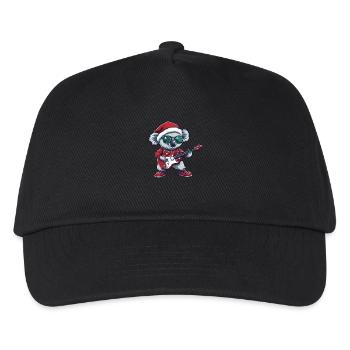 Koala Christmas Rocker Guitar - Kids’ Baseball Cap - black - Front