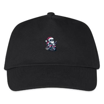 Santa Claus Biker - Kinder Basecap - Schwarz - Vorne