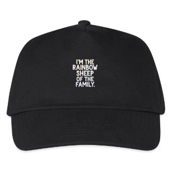 I'm The Rainbow Sheep Of The Family 9 - Kinder Basecap - Schwarz - Vorne