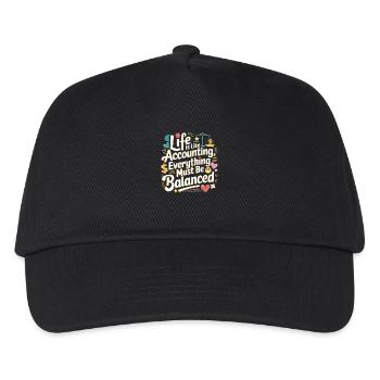 Life Is Like Accounting Everything Must Balanced6 - Kinder Basecap - Schwarz - Vorne