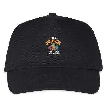 Des créations enchanteresses en fil - Casquette de baseball Enfant - noir - Devant