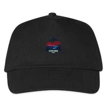 Mountains: Explore More Adventure Design - Kids’ Baseball Cap - black - Front