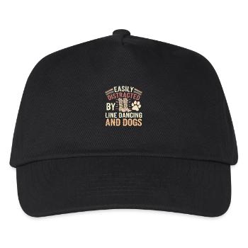 Perfect for line dance fans and dog lovers - Kids’ Baseball Cap - black - Front