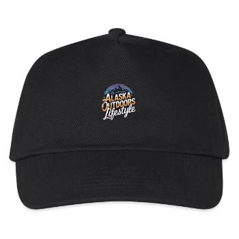 Alaska Outdoors Lebensstil - Kinder Basecap - Schwarz - Vorne