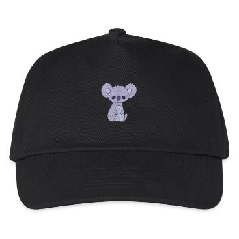 koala lila - Kinder Basecap - Schwarz - Vorne