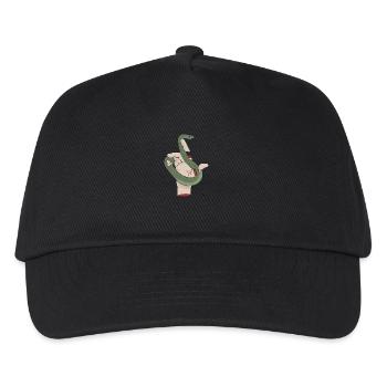 Snake in hand - Kids’ Baseball Cap - black - Front