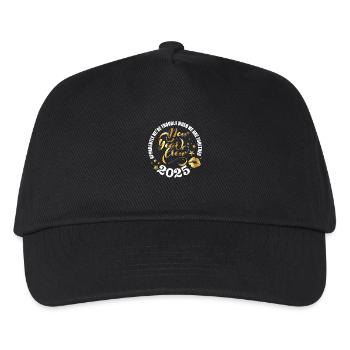 New Year Crew 2025 – Silvester Outfit Damen Herren - Kinder Basecap - Schwarz - Vorne