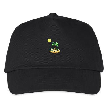 Insel Comic - Kinder Basecap - Schwarz - Vorne