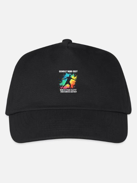 Handball Spieler Designs - Handball Fans - Kinder Basecap - Schwarz