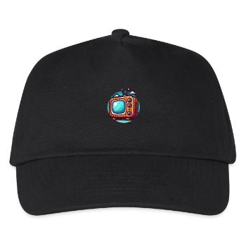 Tv Fernsehen Retro - Kinder Basecap - Schwarz - Vorne