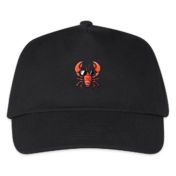 Hummer Krebs Tier - Kinder Basecap - Schwarz - Vorne