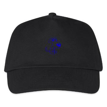 Dog Sitting Little Pretty Lady Bow Female - Kids’ Baseball Cap - black - Front