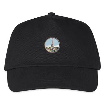 Eiffelturm - Kinder Basecap - Schwarz - Vorne