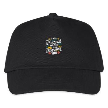 I'm A Therapist And Yes I Am Diagnosing You 7 - Kinder Basecap - Schwarz - Vorne