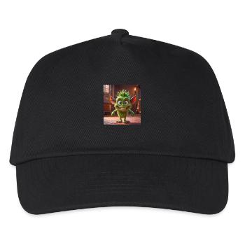 Happy Halloween, süß, Monster, wilde Haare, gruselig, lustig - Kinder Basecap - Schwarz - Vorne