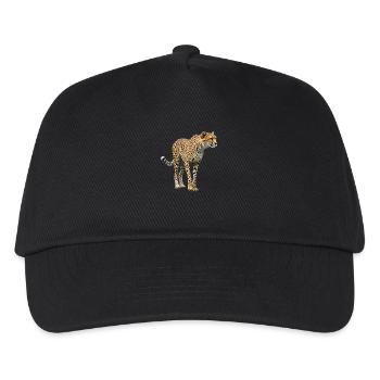 Gepard echt - Kinder Basecap - Schwarz - Vorne