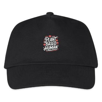 Vegetarisch Vegan Veggie Vegetarier - Kinder Basecap - Schwarz - Vorne