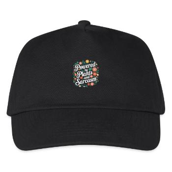 Vegetarisch Vegan Veggie Vegetarier - Kinder Basecap - Schwarz - Vorne