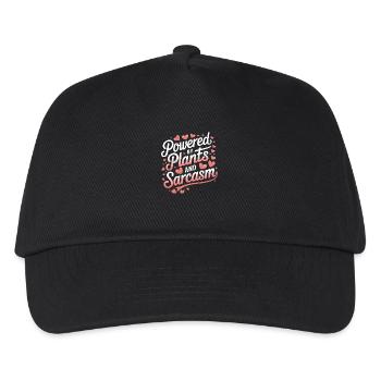 Vegetarisch Vegan Veggie Vegetarier - Kinder Basecap - Schwarz - Vorne