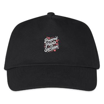 Vegetarisch Vegan Veggie Vegetarier - Kinder Basecap - Schwarz - Vorne