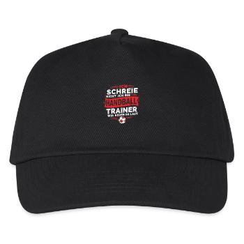 Hallen Sport Trainer Handballverein - Handball - Kinder Basecap - Schwarz - Vorne