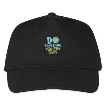 Do Something Green Today Earth Day Planet - Kinder Basecap - Schwarz - Vorne
