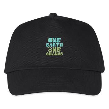 One Earth One Chance Earth Day Environmental Plane - Kinder Basecap - Schwarz - Vorne