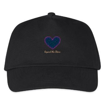Liebe jenseits der Sterne Herz-Design - Kinder Basecap - Schwarz - Vorne