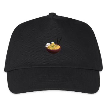 Ramen Schüssel - Kinder Basecap - Schwarz - Vorne