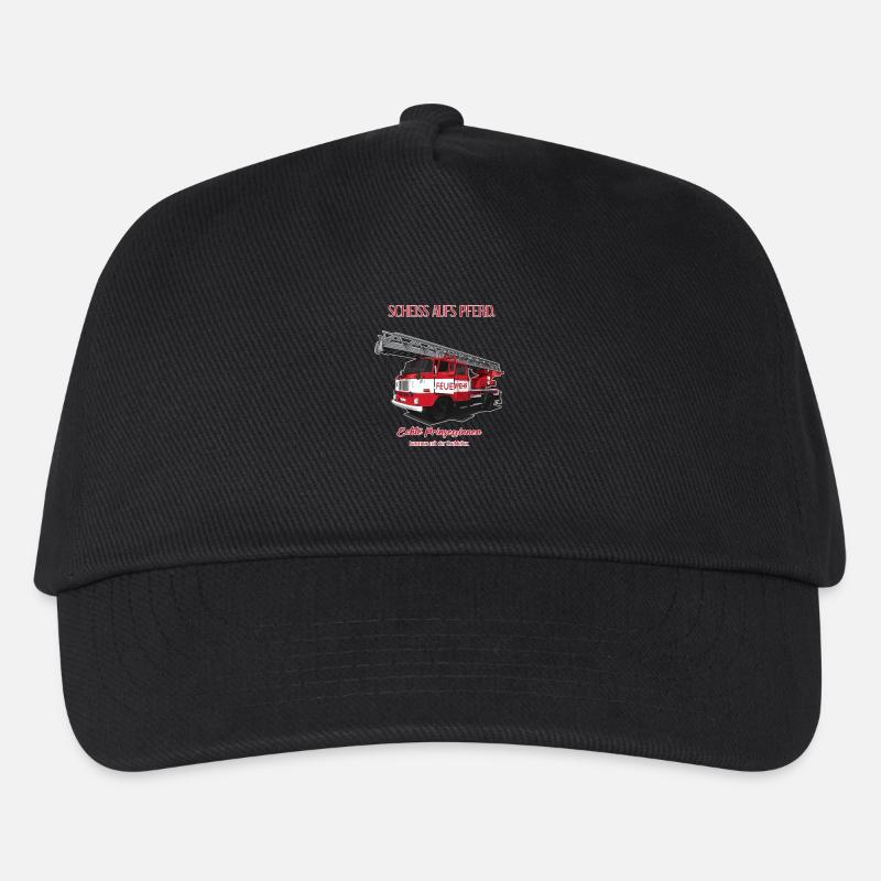 Feuerwehr // DDR // Illustration - Kinder Basecap - Schwarz