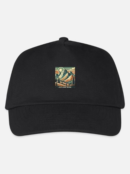 Explore more - Kinder Basecap - Schwarz