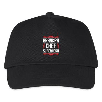 Grandpa Chef Superhero - Kids’ Baseball Cap - black - Front
