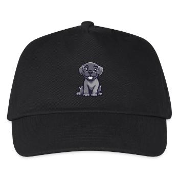 Mastiff Hund Niedlich - Kinder Basecap - Schwarz - Vorne