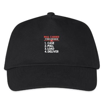 Mail Carrier Fitness Programm Mail Postal Worker - Kinder Basecap - Schwarz - Vorne