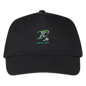 Krokodil Fussball Soccer - Kinder Basecap - Schwarz - Vorne