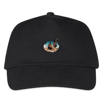 Le Sorcier et le Lion - Casquette de baseball Enfant - noir - Devant