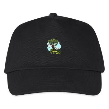 Der große Baum und die Tukane - Kinder Basecap - Schwarz - Vorne