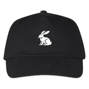 hase kaninchen tier - Kinder Basecap - Schwarz - Vorne