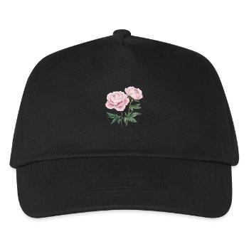 2 peonies - Kids’ Baseball Cap - black - Front