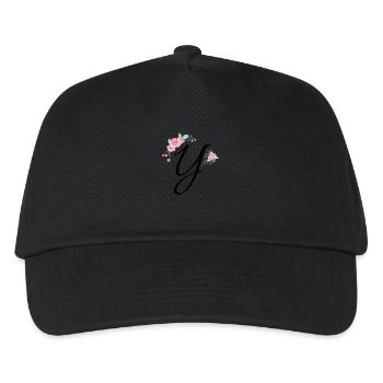 Brief und Blumen - Kinder Basecap - Schwarz - Vorne