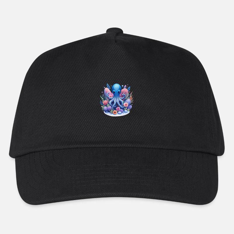 Magischer Oktopus - Kinder Basecap - Schwarz