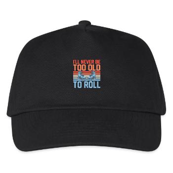 Je ne serai jamais trop vieux pour rouler le roller derby - Casquette de baseball Enfant - noir - Devant