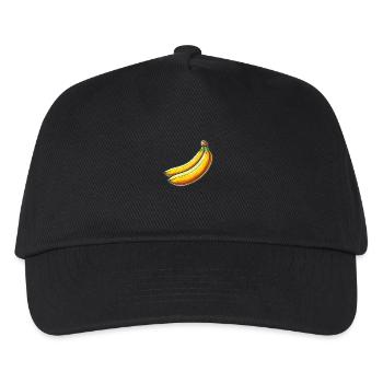 Bananen - Kinder Basecap - Schwarz - Vorne