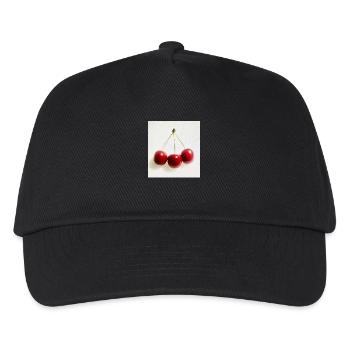 Kirsche - Kinder Basecap - Schwarz - Vorne